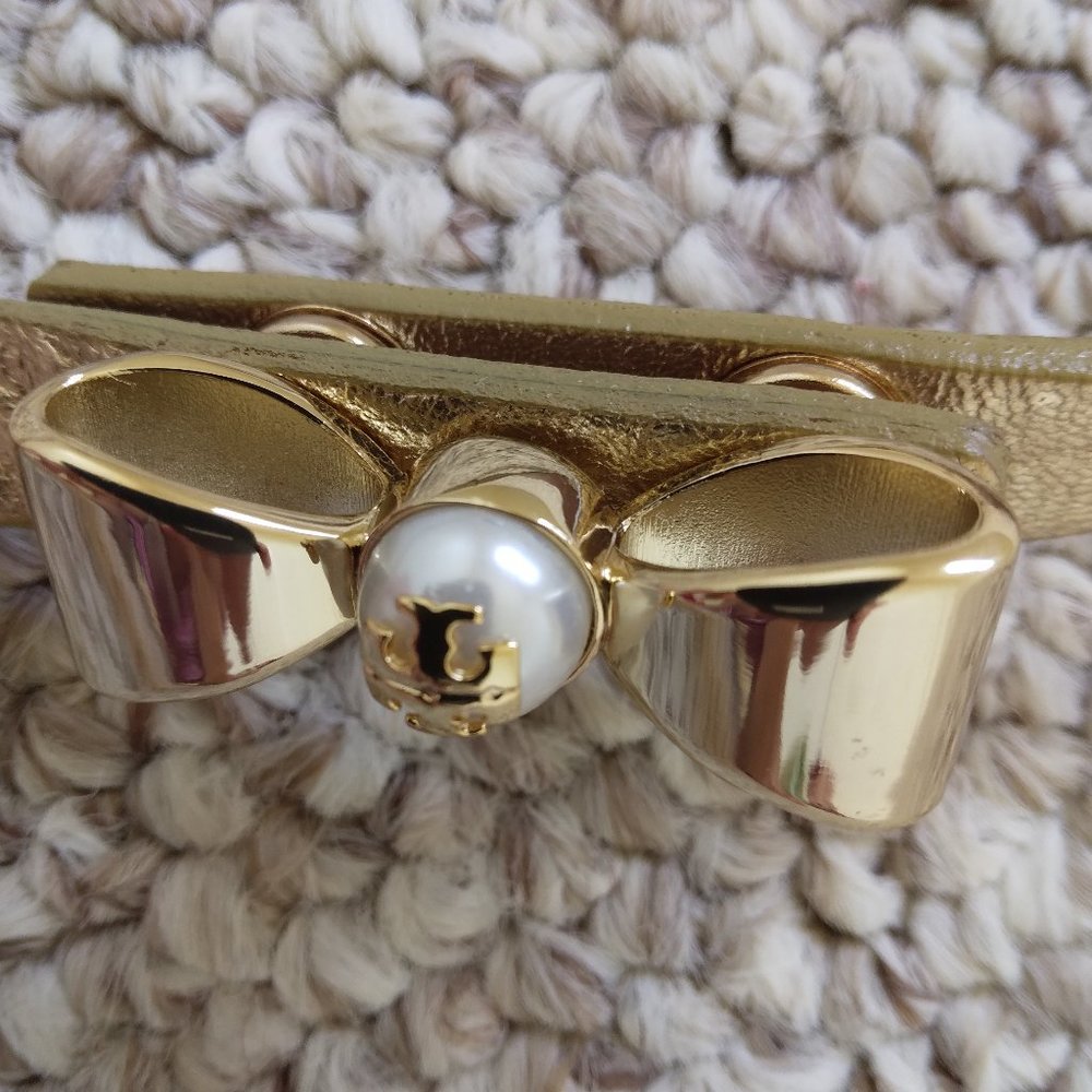 Tory Burch - gold pearl belt